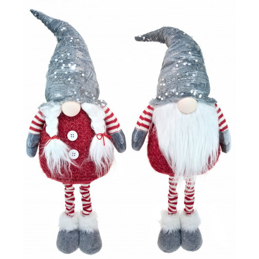 Large Nordic Gnome Gonk Pair Set of 2 90cm - Sparkle & Stripes