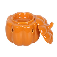 Load image into Gallery viewer, Stars Ceramic Orange Pumpkin oil or wax warmer for Halloween