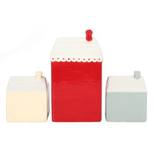 Load image into Gallery viewer, Set of 3 Christmas Village Ceramic Light Up Houses with LED