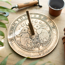 Load image into Gallery viewer, Moon Gazing Hare Terracotta Sundial - Lisa Parker Designs