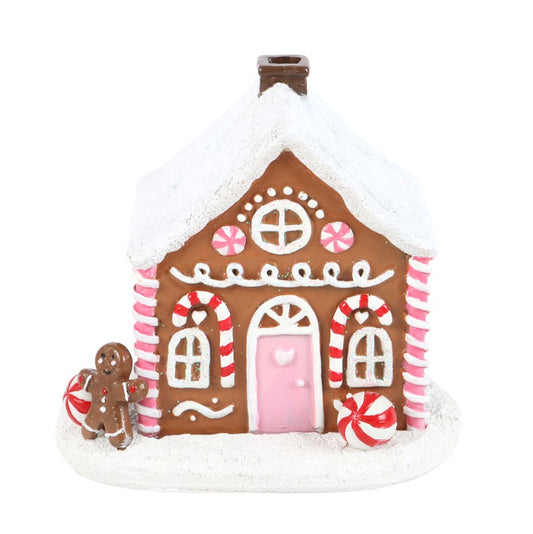Candy Cane & Gingerbread House Incense Burner