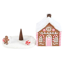 Load image into Gallery viewer, Candy Cane & Gingerbread House Incense Burner
