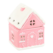 Load image into Gallery viewer, Cute Pink Gingerbread House Ceramic Oil Burner