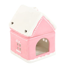 Load image into Gallery viewer, Cute Pink Gingerbread House Ceramic Oil Burner