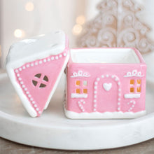 Load image into Gallery viewer, Cute Pink Gingerbread House Ceramic Oil Burner
