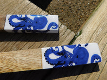 Load image into Gallery viewer, Blue Octopus Design Wooden Salad Servers by Shoeless Joe
