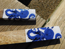 Load image into Gallery viewer, Blue Octopus Design Wooden Salad Servers by Shoeless Joe