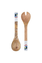 Load image into Gallery viewer, Blue Crab Design Wooden Salad Servers by Shoeless Joe
