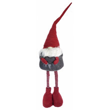 Load image into Gallery viewer, Large Nordic Felt Santa Figure with Heart and Extending Legs 60-80cm