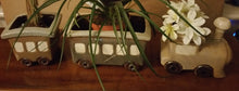 Load image into Gallery viewer, Steam Train Triple Large Ceramic Planter Set