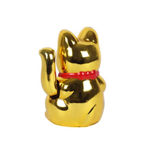 Load image into Gallery viewer, Medium Gold Waving Paw Lucky Maneki Neko Fortune Cat - 5 Inch 25cm