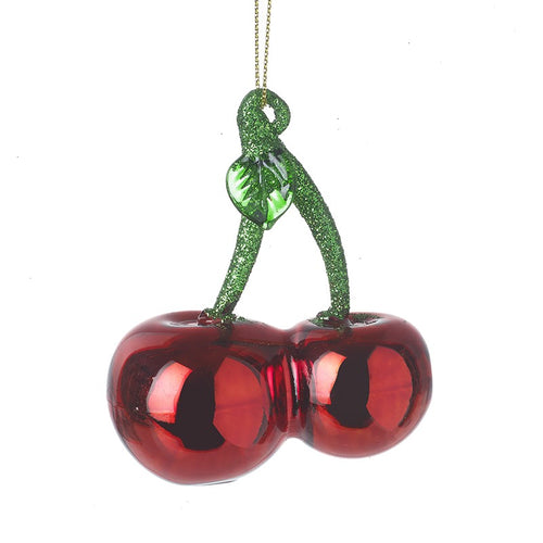 Glistening Red Cherries Christmas Tree Ornament by Sass & Belle
