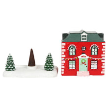 Load image into Gallery viewer, Cute Christmas House Ceramic Incense Burner with Chimneys