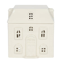 Load image into Gallery viewer, Cute White Christmas House Ceramic Oil Burner with Chimneys