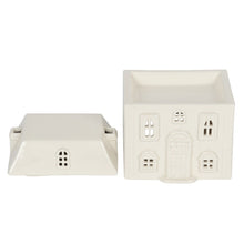 Load image into Gallery viewer, Cute White Christmas House Ceramic Oil Burner with Chimneys