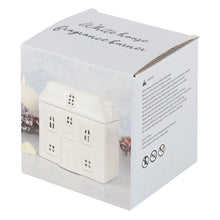 Load image into Gallery viewer, Cute White Christmas House Ceramic Oil Burner with Chimneys