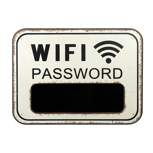 Large Wifi Password Sign Board with Chalkboard Section