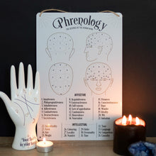 Load image into Gallery viewer, Phrenology Fortune Tellers Diagram Wall Sign

