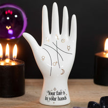 Load image into Gallery viewer, Palmistry Fortune Tellers White Ceramic Hand Ornament
