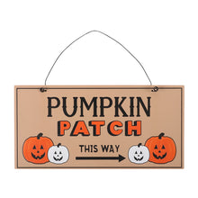 Load image into Gallery viewer, Pumpkin Patch Hanging Halloween Sign 20cm
