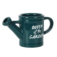 Load image into Gallery viewer, Queen of the Garden Watering Can Shaped Gardeners Mug - Green