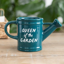 Load image into Gallery viewer, Queen of the Garden Watering Can Shaped Gardeners Mug - Green
