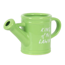 Load image into Gallery viewer, King of the Lawn Watering Can Shaped Gardeners Mug - Green