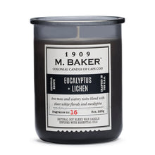 Load image into Gallery viewer, M Baker Colonial Candles of Cape Cod 8oz Eucalyptus &amp; Lichen Apothecary Candle
