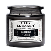 Load image into Gallery viewer, M Baker Colonial Candles of Cape Cod Large 14oz Eucalyptus & Lichen Apothecary Candle