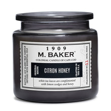 Load image into Gallery viewer, M Baker Colonial Candles of Cape Cod Large 14oz Citron Honey Apothecary Candle