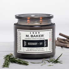 Load image into Gallery viewer, M Baker Colonial Candles of Cape Cod Large 14oz Rosemary & Ivy Apothecary Candle