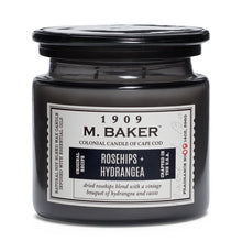 Load image into Gallery viewer, M Baker Colonial Candles of Cape Cod Large 14oz Rosehips & Hydrangea Apothecary Candle