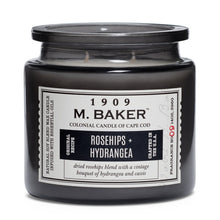 Load image into Gallery viewer, M Baker Colonial Candles of Cape Cod Large 14oz Rosehips & Hydrangea Apothecary Candle