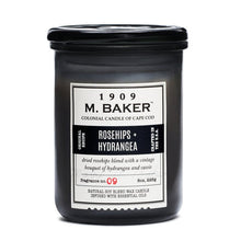 Load image into Gallery viewer, M Baker Colonial Candles of Cape Cod 8oz Rosehips & Hydrangea Apothecary Candle