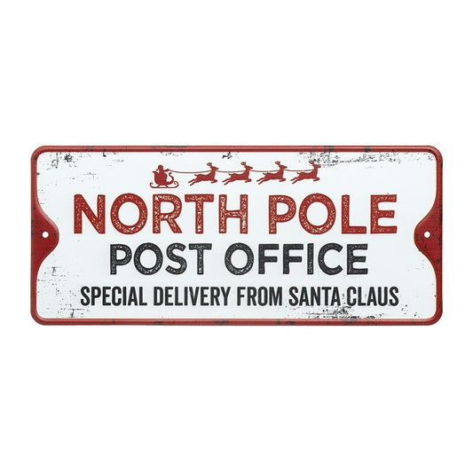 North Pole Post Office Vintage Style Metal Sign by Heaven Sends