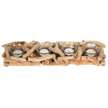 Load image into Gallery viewer, Natural Driftwood Balinese Style 4 Candle Display Centerpiece
