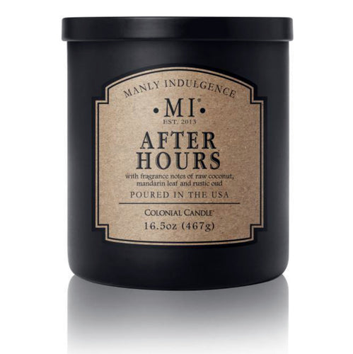 Manly Indulgence After Hours Large 16.5oz Jar Luxury Candle by Colonial Candle