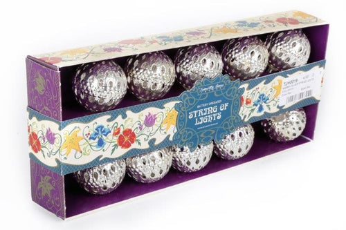 String of Battery Operated Silver Ball Kasbah Lights by Temerity Jones-The Useful Shop