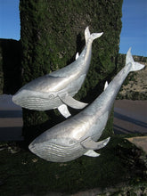 Load image into Gallery viewer, Duo of Blue Whales Metal Wall Art by Shoeless Joe