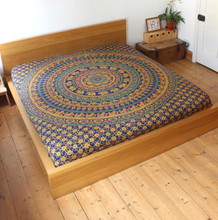 Load image into Gallery viewer, Brahma Fairtrade Mandala Bedspread or Throw - Gold
