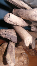 Load image into Gallery viewer, Large Rustic Driftwood Pillar Candle Holder driftwood closeup detail
