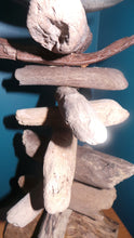 Load image into Gallery viewer, Medium Rustic Driftwood Pillar Candle Holder drift wood detail