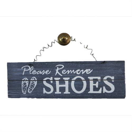 Please remove shoes sign