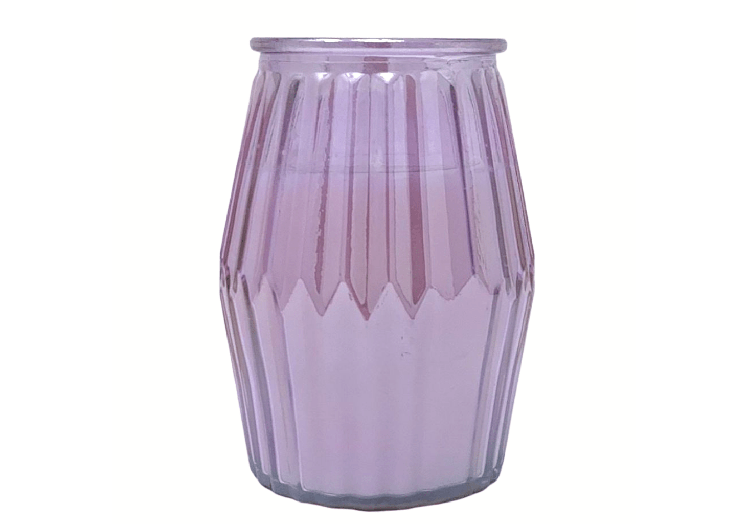 Large Lantern Style Iridescent Lilac Glass Lavender & Sagewood