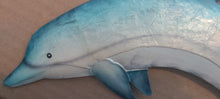 Load image into Gallery viewer, Blue Trio of Leaping Dolphins Metal Wall Art by Shoeless Joe

