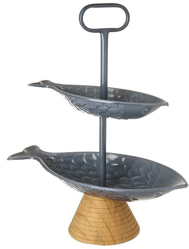 Fish Shaped 2 Tier Serving Tower