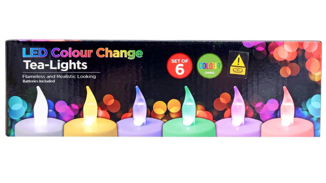 Color changing battery operated tealights
