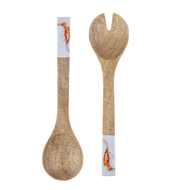 Shrimp Design Wooden Salad Servers by Shoeless Joe