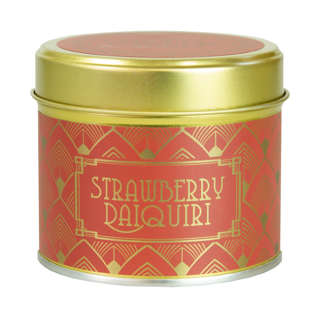 Country Candle Strawberry Daquiri Cocktail Happy Hour Luxury Tin Candle