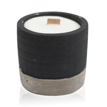 Load image into Gallery viewer, Brandy Butter Urban Concrete Soy Wax Christmas Candle with Wooden Wick Black/Grey
